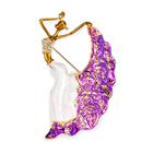 Wei&szlig;er Kristall Brosche emailliert