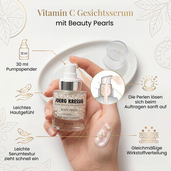JOERG KRESSIG Beauty Pearls Gesichtsserum, Vitamin C Age Spot Corrector, 30ml
