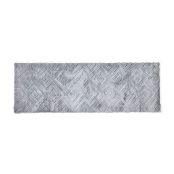 Moderner Teppich-L&auml;ufer, 60 x 180 cm, hellgrau