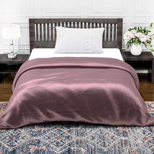Bambus-Bettdecke mit Steppung, temperaturausgleichend, hypoallergen, mit 100?% Bambusfüllung, 135x200?cm, blau