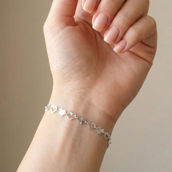 ARTE CUORE 4 925 Silber rhodiniert Armband ca. 18 cm + 2.5 cm Extender, ca. 2,81g