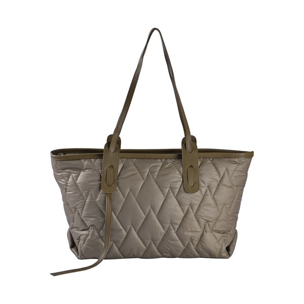 Stilvolle gesteppte geräumige -Tote Tasche, wasserabweisend, 56x30x16cm, Olive image number 0