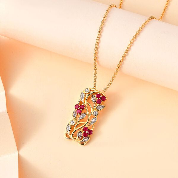 ALLORO AA afrikanischer Rubin-Anhänger mit 45cm Kette - 0,39 ct. image number 8