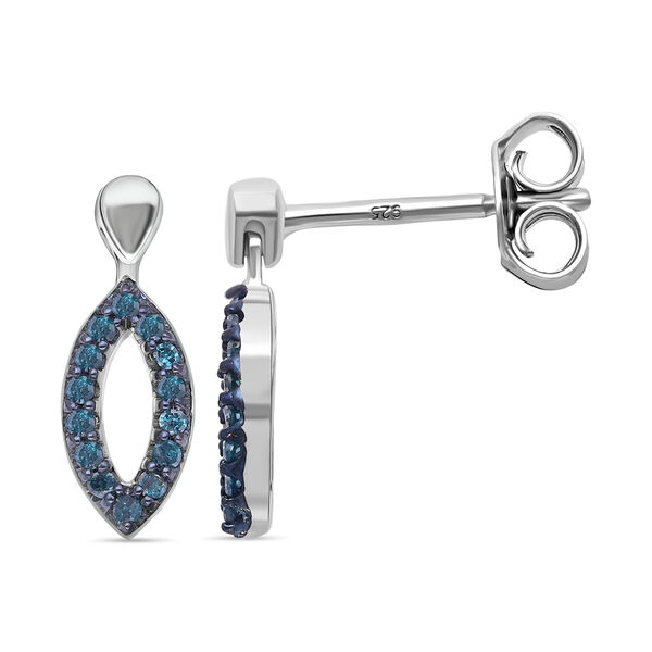 Blauer Diamant-Ohrringe - 0,15 ct. image number 4