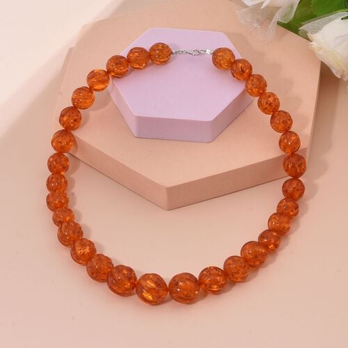 Synthetischer Bernstein Kette 48 cm ca. 275 ct. image number 1