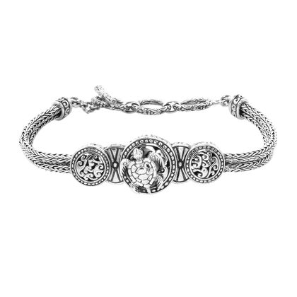 Royal Bali Kollektion - Schildkr&ouml;ten Armband ca. 19 cm 925 Silber ca. 20,50g