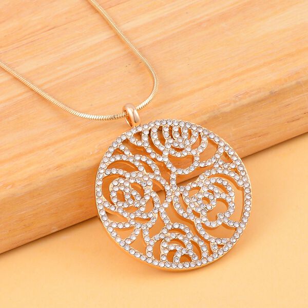 Magischer Kristall-Baum-Anh&auml;nger mit Kette in Goldton, 73 cm image number 2