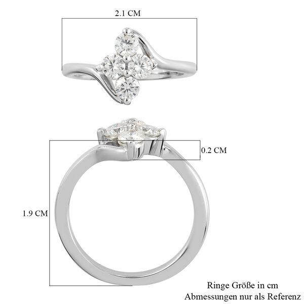 Moissanit floraler Ring, image number 7