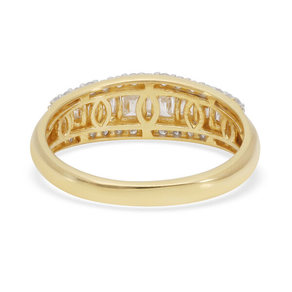 Diamant-Ring, 925 Silber Gelbgold Vermeil  ca. 0,50 ct image number 6