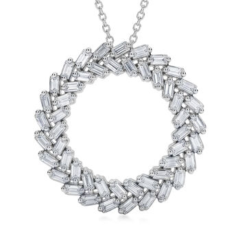 D'Joy Wei&szlig;er Diamant Schmuckset ca. 50 cm 925 Silber Rhodiniert (10-15 Werktage Lieferzeit) ca. 1.00 ct