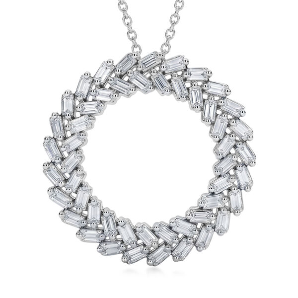 D'Joy Wei&szlig;er Diamant Schmuckset ca. 50 cm 925 Silber Rhodiniert (10-15 Werktage Lieferzeit) ca. 1.00 ct