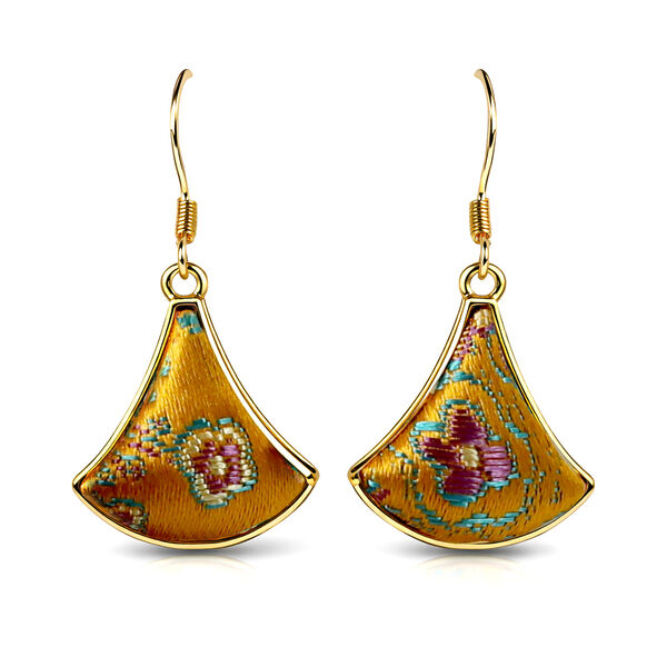 LA MAREY Signature Seidenschal und Seidenohrringe, 100% Maulbeerseide, 110 x 180 cm, Braun image number 8