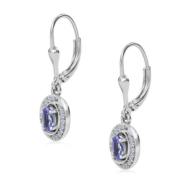 AA Tansanit und Zirkon Ohrringe - 0,82 ct. image number 3