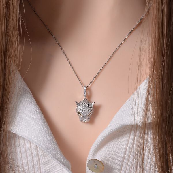 GP Natürlicher Chromdiopsid, Blauer Saphir Schmuckset 925 Silber platiniert, 925 Silber rhodiniert ca. 2,08 ct. image number 2