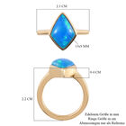 Miami Blau Welo Opal Solitär Ring 925 Silber Gelbgold Vermeil image number 6