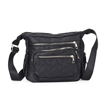 Umh&auml;ngetasche mit RFID-Schutz, schwarz