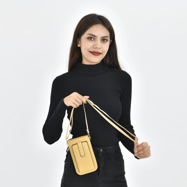 Crossbody Tasche mit RFID Schutz, Senfgelb image number 3