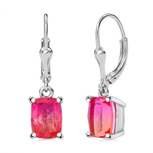 Sunset Quarz Triplette Ohrringe 925 Silber platiniert ca. 3,42 ct. image number 0