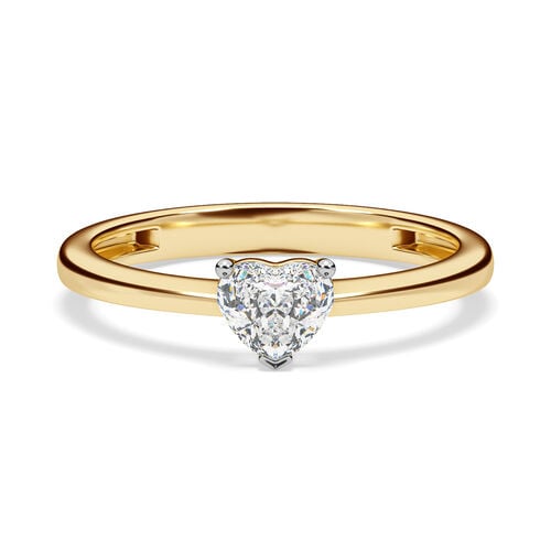 LUXURIANT DIAMOND - Lab Grown Diamant VS-EF SGL zertifiziert Ring, 925 Silber 750 Gelbgold Vermeil (Größe 21.00) ca. 0.50 ct image number 0