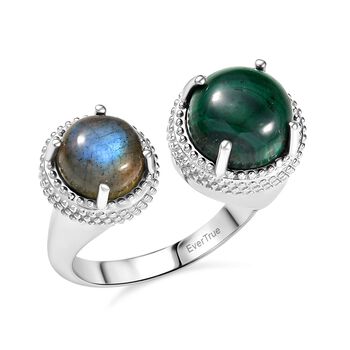 EverTrue Malachit und Labradorit Ring - 7,94 ct.