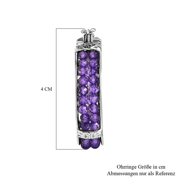 Afrikanischer Amethyst Ohrringe Reines Messing ca. 21,00 ct. image number 5