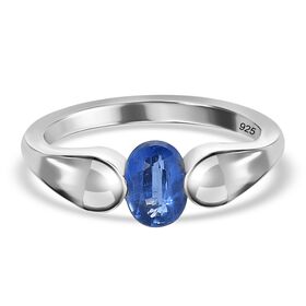 Kaschmir Kyanit Ring, 925 Silber platiniert (Größe 20.00) ca. 1.02 ct