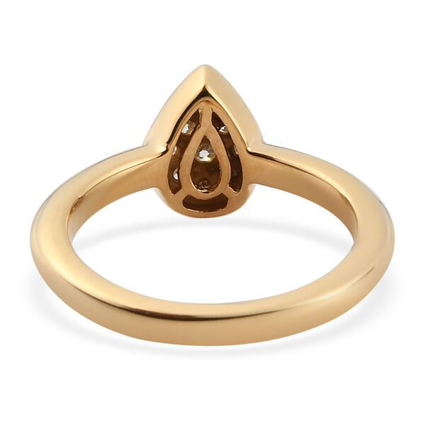 Moissanit Ring 925 Silber vergoldet  ca. 0,28 ct image number 6