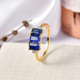 D'Joy AA Natürlicher Kaschmir Kyanit und Diamant Ring - 2,57 ct.