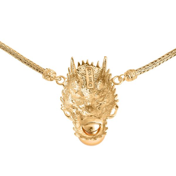 Royal Bali - DJoy AAA Goldene S&uuml;dsee Perle (11-12 mm) Halskette ca. 45 cm, 925 Silber, Gold Vermeil image number 5