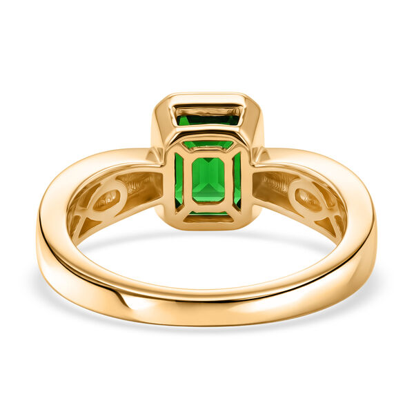 Nat&uuml;rlicher Chromdiopsid-Ring, 925 Silber vergoldet  ca. 1,88 ct image number 8