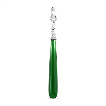 Gr&uuml;ner Turmalin Quarz Anh&auml;nger, 925 Silber ca. 7.50 ct