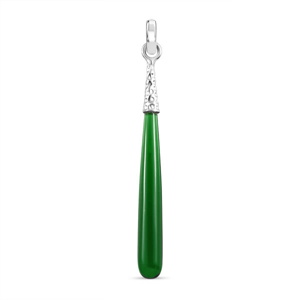 Gr&uuml;ner Turmalin Quarz Anh&auml;nger, 925 Silber ca. 7.50 ct