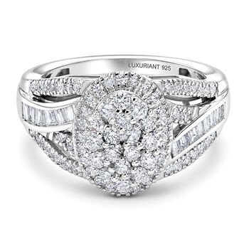LUXURIANT DIAMOND - Lab Grown Diamant SI-GH SGL zertifiziert Ring 925 Silber Rhodiniert (Gr&ouml;&szlig;e 20.00) ca. 1.00 ct