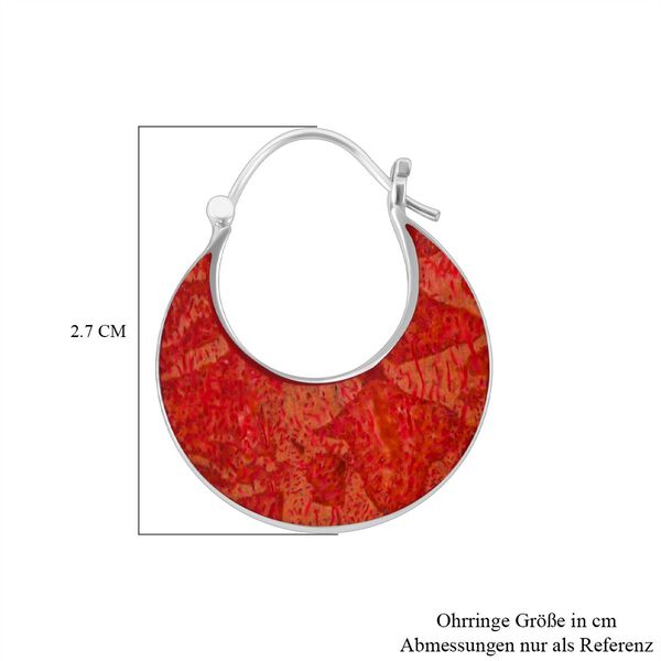 Koralle Ohrringe 925 Silber image number 3