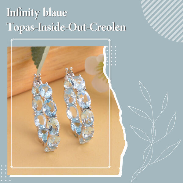 Infinity blaue Topas-Inside-Out-Creolen image number 6