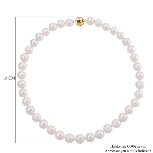 AA weiße Edison Perle Halskette, 50cm image number 5
