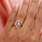 Diamant Bypass Ring 925 Silber Gelbgold Vermeil image number 2