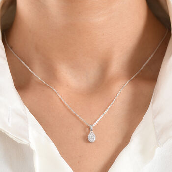 LUXURIANT DIAMOND - Lab Grown Diamant SI-GH Schmuckset ca. 50 cm 925 Silber Rhodiniert ca. 0.15 ct