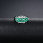 AAA Kagem Sambia Smaragd und Zirkon Ring 925 Silber rhodiniert  ca. 1,72 ct image number 1