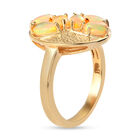 Natürlicher Äthiopischer Opal Ring 925 Silber Gelbgold Vermeil (Größe 20.00) ca. 0,87 ct image number 4
