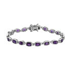 Lusaka Amethyst-Armband, ca. 20 cm, 925 Silber platiniert ca. 7,70 ct