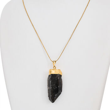 Rauchquarz Anh&auml;nger, goldfarben ca. 80.00 ct