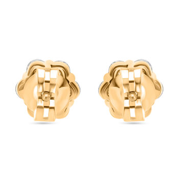 LUXURIANT SI Labor Diamant Ohrringe, 925 Silber Gelbgold Vermeil - 0,51 ct.