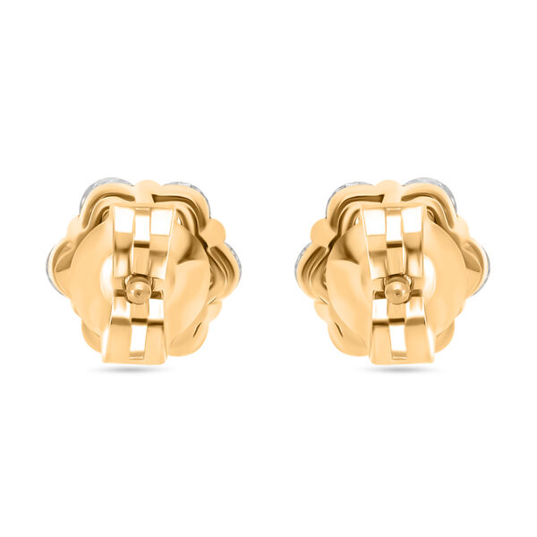 LUXURIANT SI Labor Diamant Ohrringe, 925 Silber Gelbgold Vermeil - 0,51 ct. image number 3