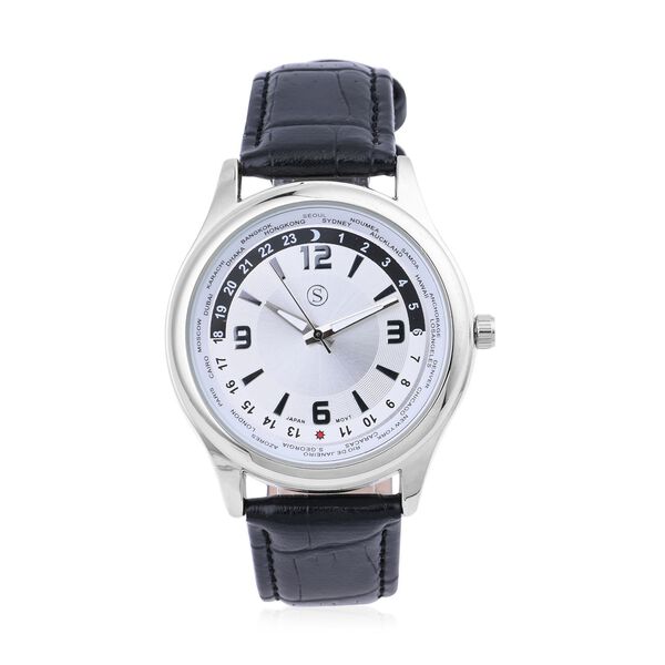 Strada - wasserdichte Uhr, Blau und Silber