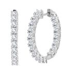 Moissanit Ohrringe 925 Silber rhodiniert ca. 3.38 ct