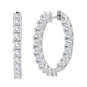 Moissanit Ohrringe 925 Silber rhodiniert ca. 3.38 ct