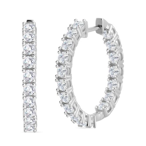 Moissanit Ohrringe, 925 Silber rhodiniert - 3,38 ct. image number 0