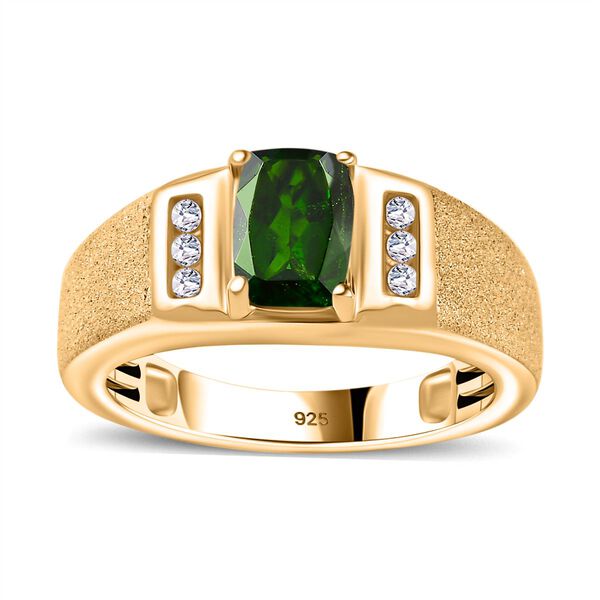 Nat&uuml;rlicher Chromdiopsid und Zirkon Ring - 1,23 ct. image number 3