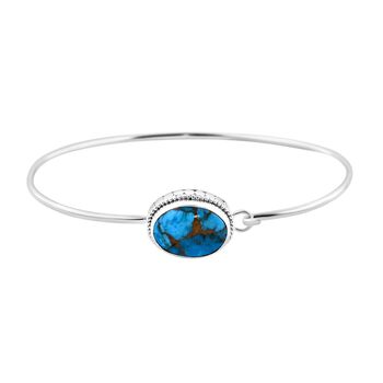 Blauer Mojave T&uuml;rkis-Armreif, 19 cm - 12,24 ct.